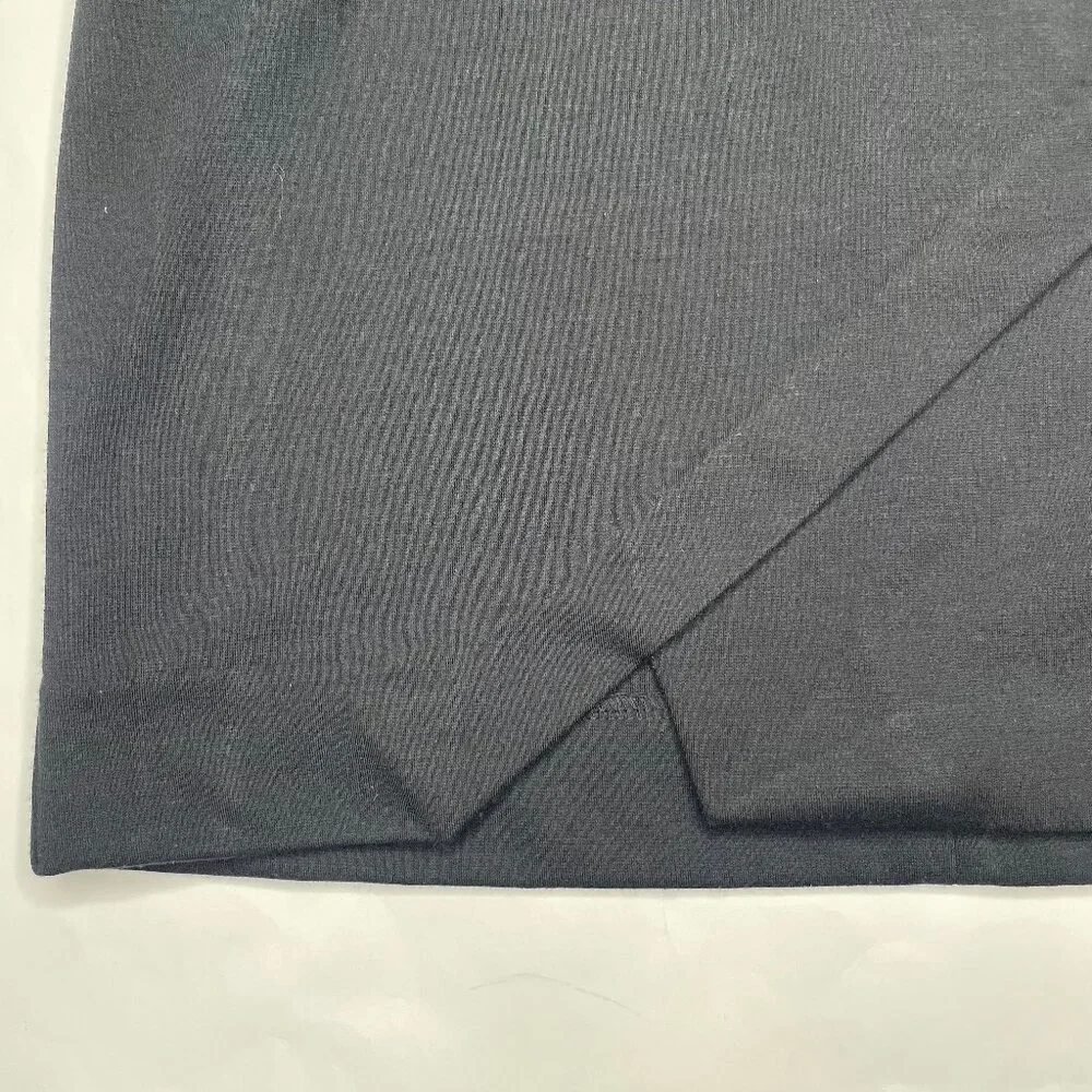 Metaphor Size 6 Black Asymmetrical Wrap Skirt | Minimalist Workwear